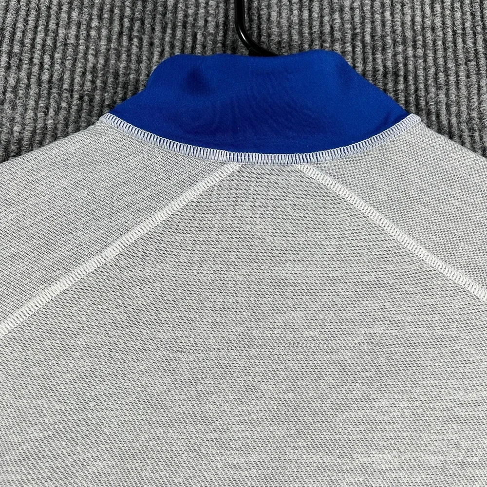St. Louis Blues Pullover Shirt Mens Large Gray Long Sleeve 1/4 Zip Mock NHL
